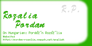 rozalia pordan business card